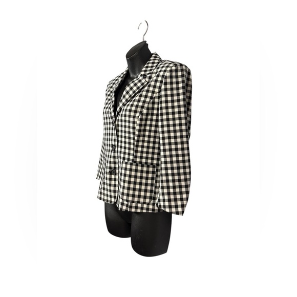 NWOT, Le Château, Black & White Gingham Blazer, Size XS - Picture 5 of 10